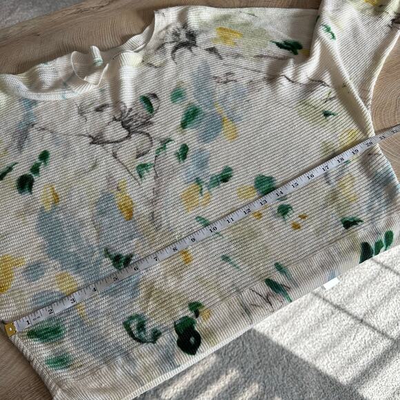 Anthropologie Printed Linen Pullover Sweater S - Picture 9 of 10